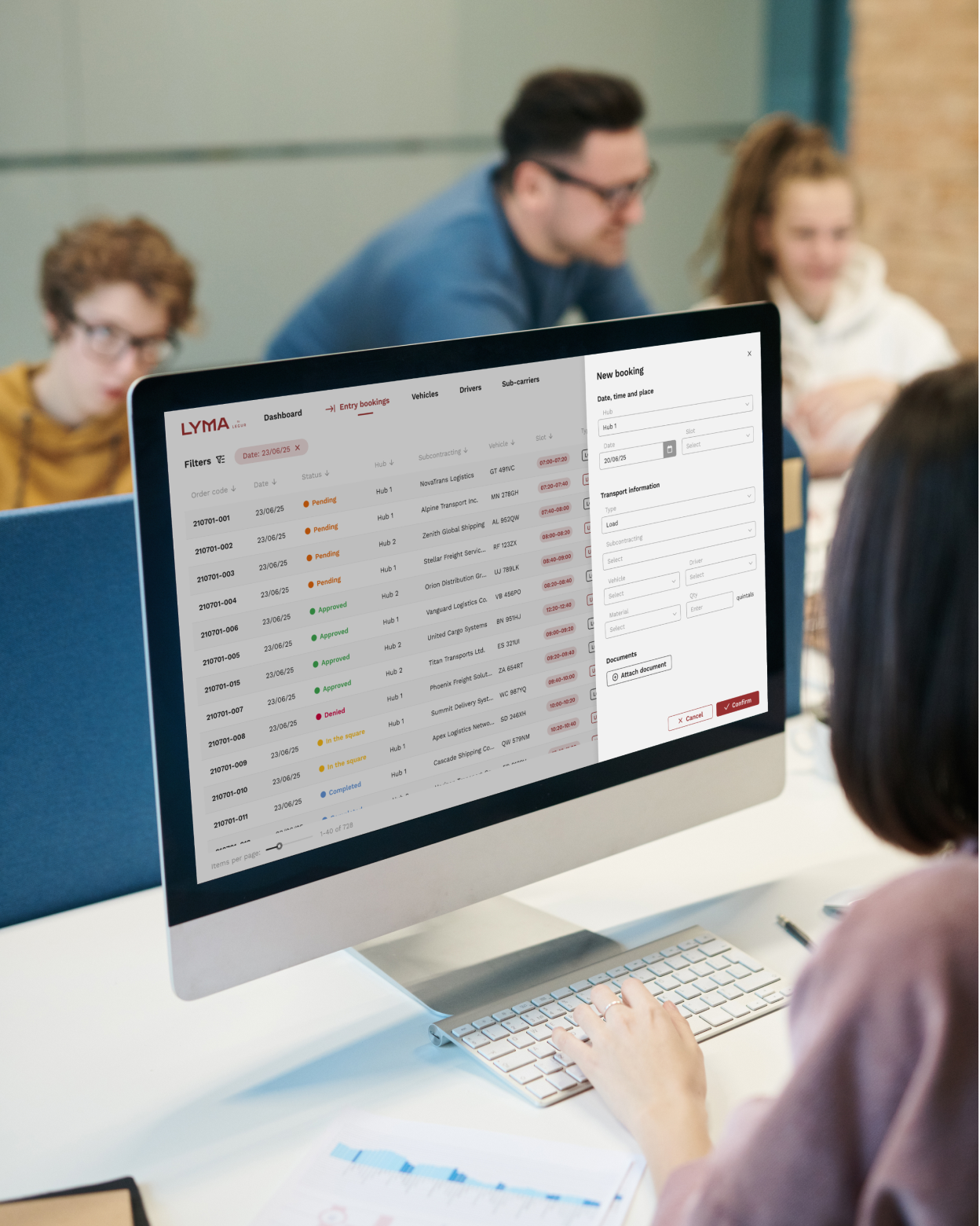 Console web to book load and unload slot